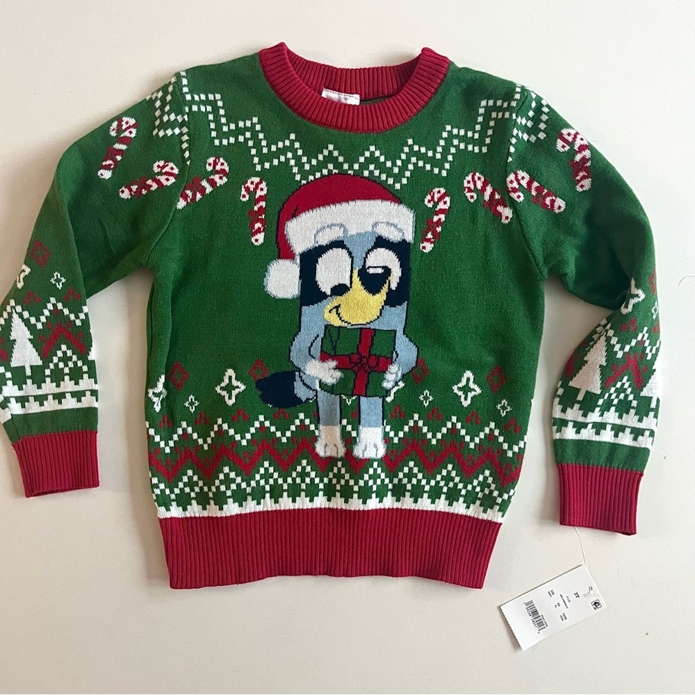 BLUEY NWT Holiday Christmas Sweater, 3T